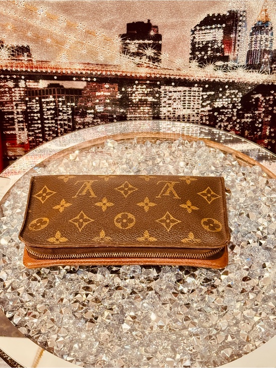 Louis Vuitton Handbags - Louis Vuitton Monogram Zip Around Wallet in Brown and Gold